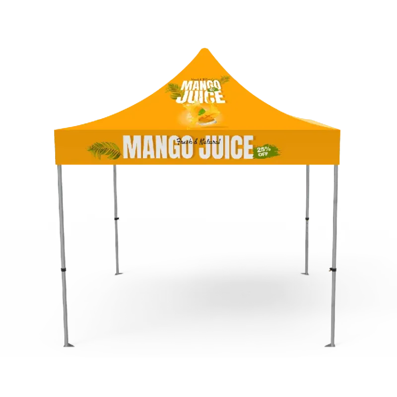 10x10 custom canopy tent front view