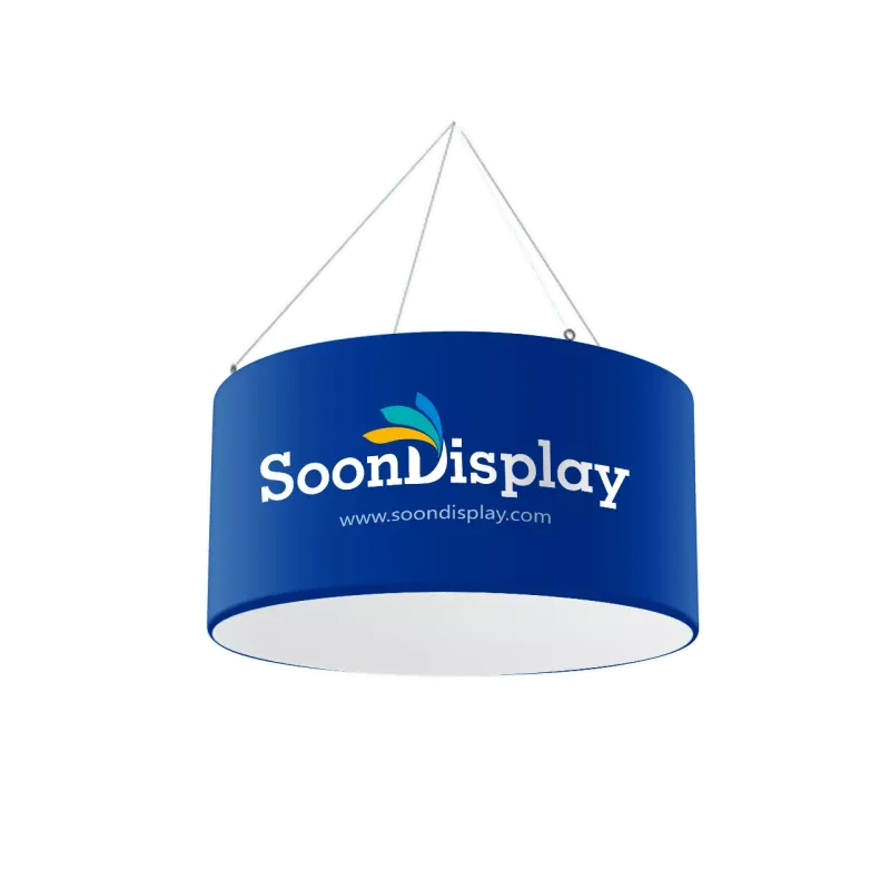 custom circle hanging sign front view