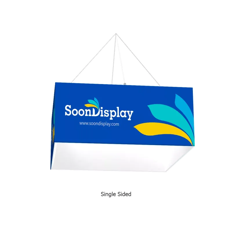 custom square hanging sign single sided front view