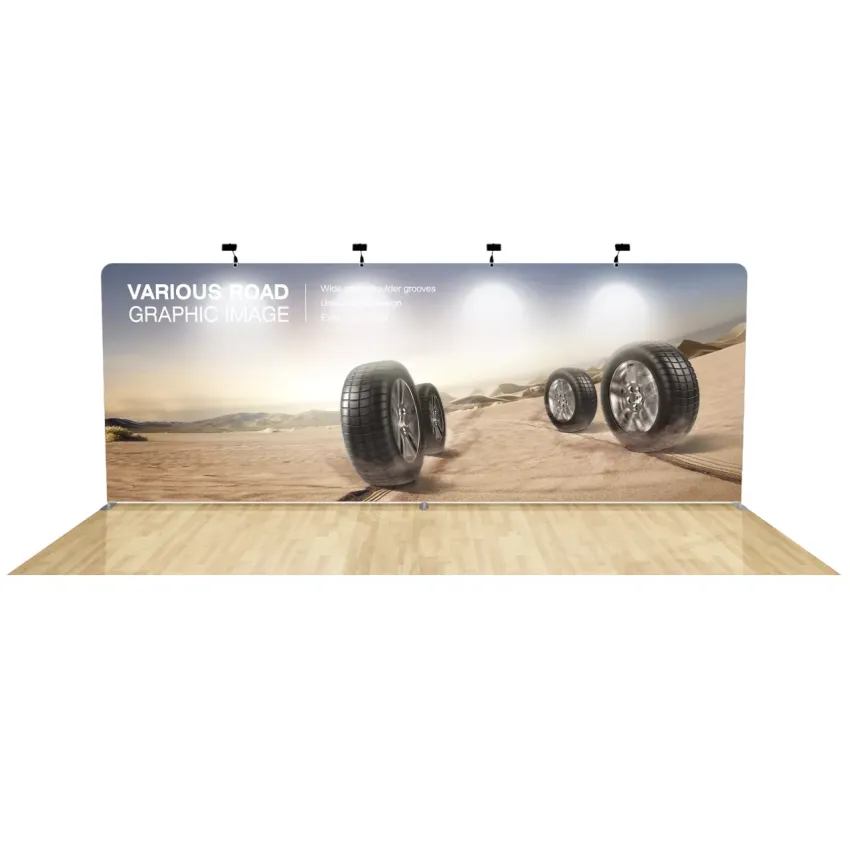 20ft Straight Tension Fabric Display – Full 20ft Backwall for 10x20 Booths