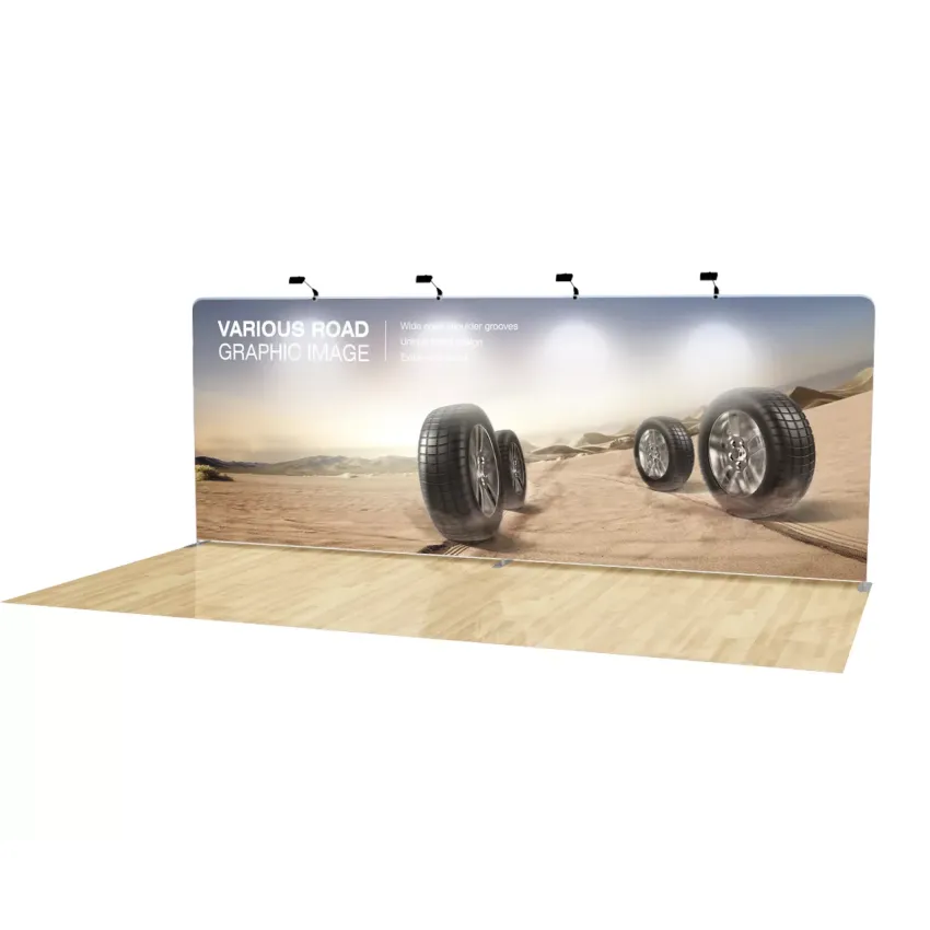 20ft Straight Tension Fabric Display – Full 20ft Backwall for 10x20 Booths