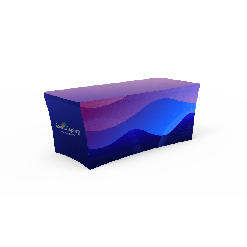 4-Sided Stretch Table Cover – Custom Printed