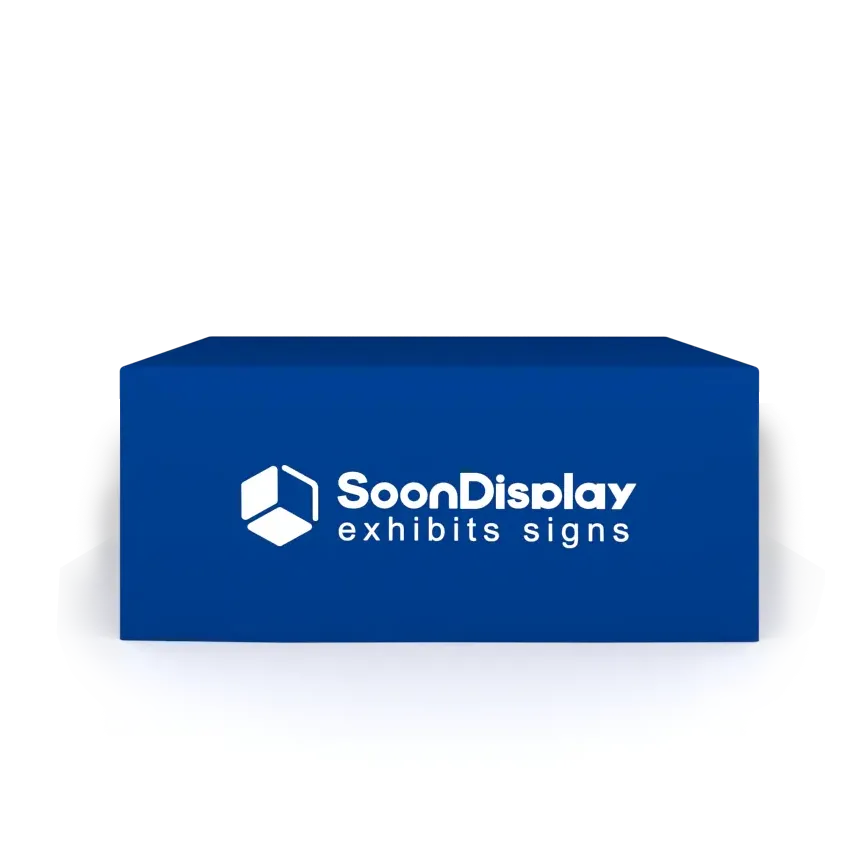 Custom Fitted Table Covers – 4ft, 6ft & 8ft Logo Tablecloths