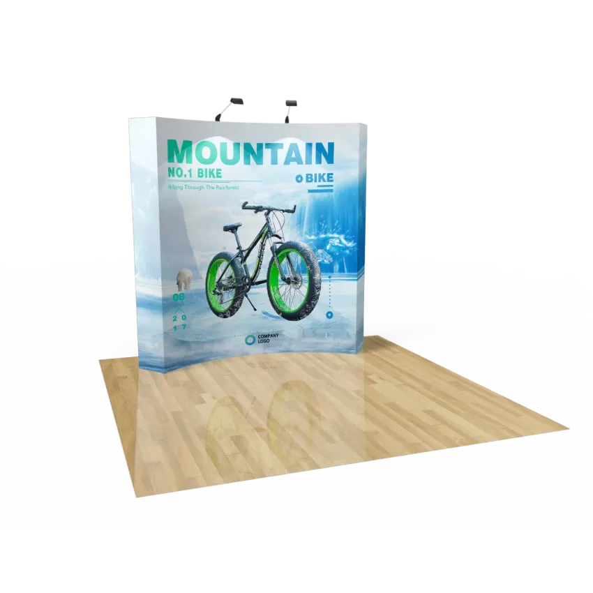 8ft Curved Pop Up Display Backdrop