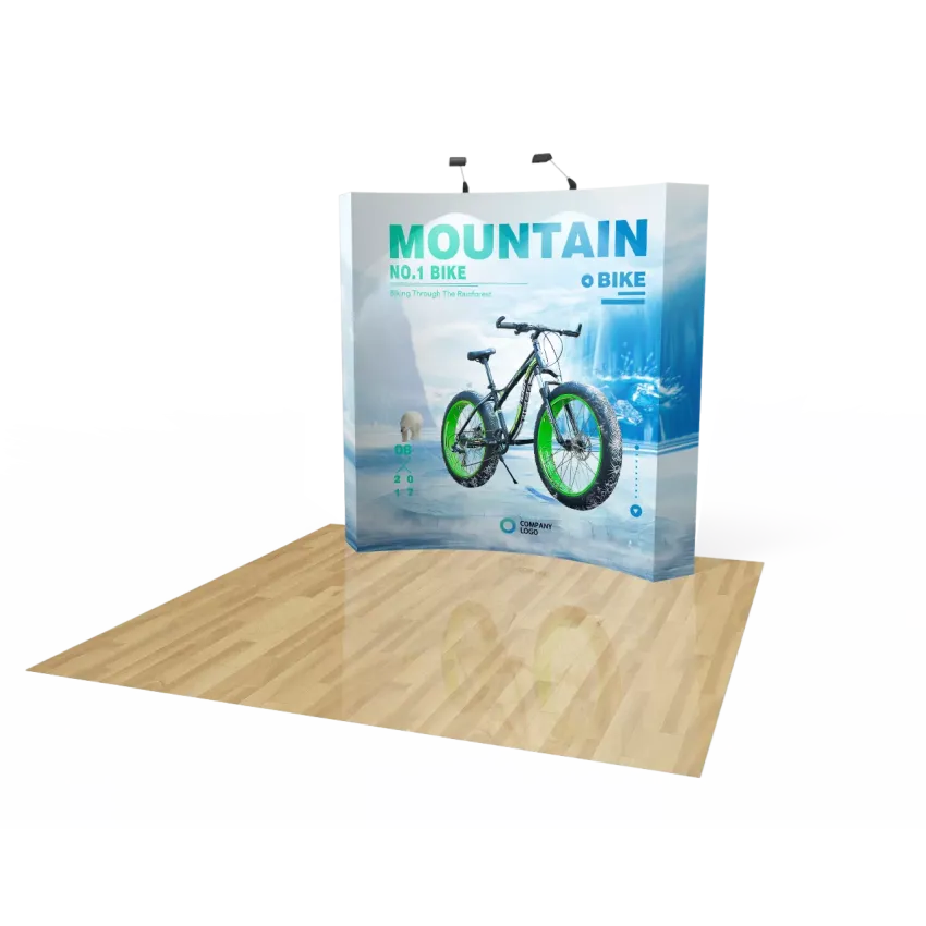 8ft Curved Pop Up Display Backdrop