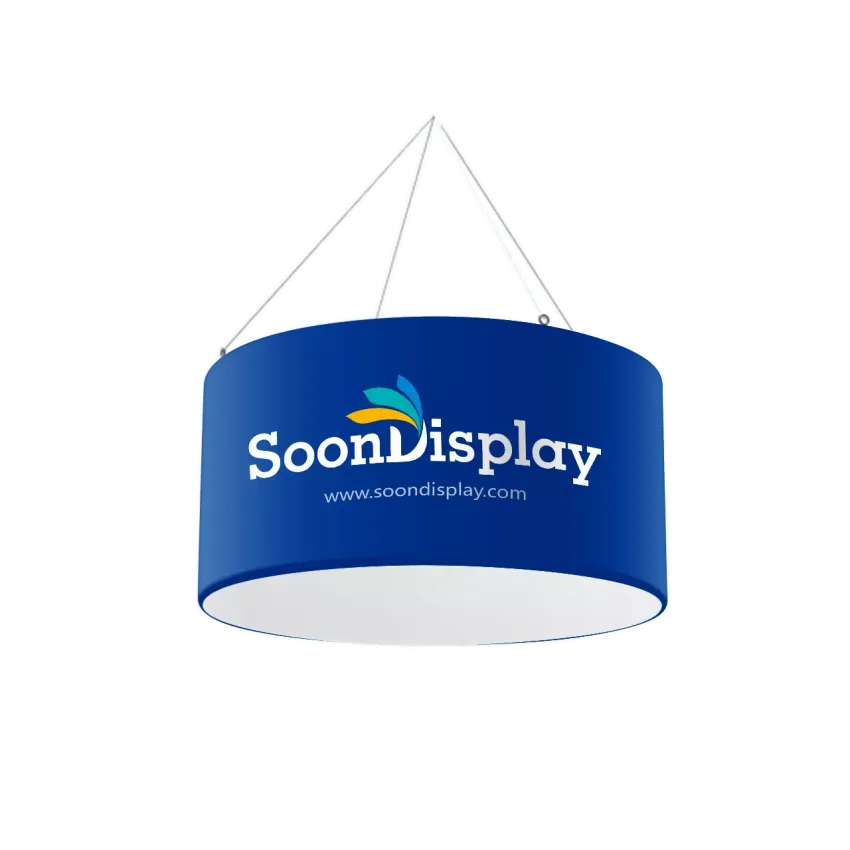 Custom Circle Hanging Sign – Overhead Trade Show Sign