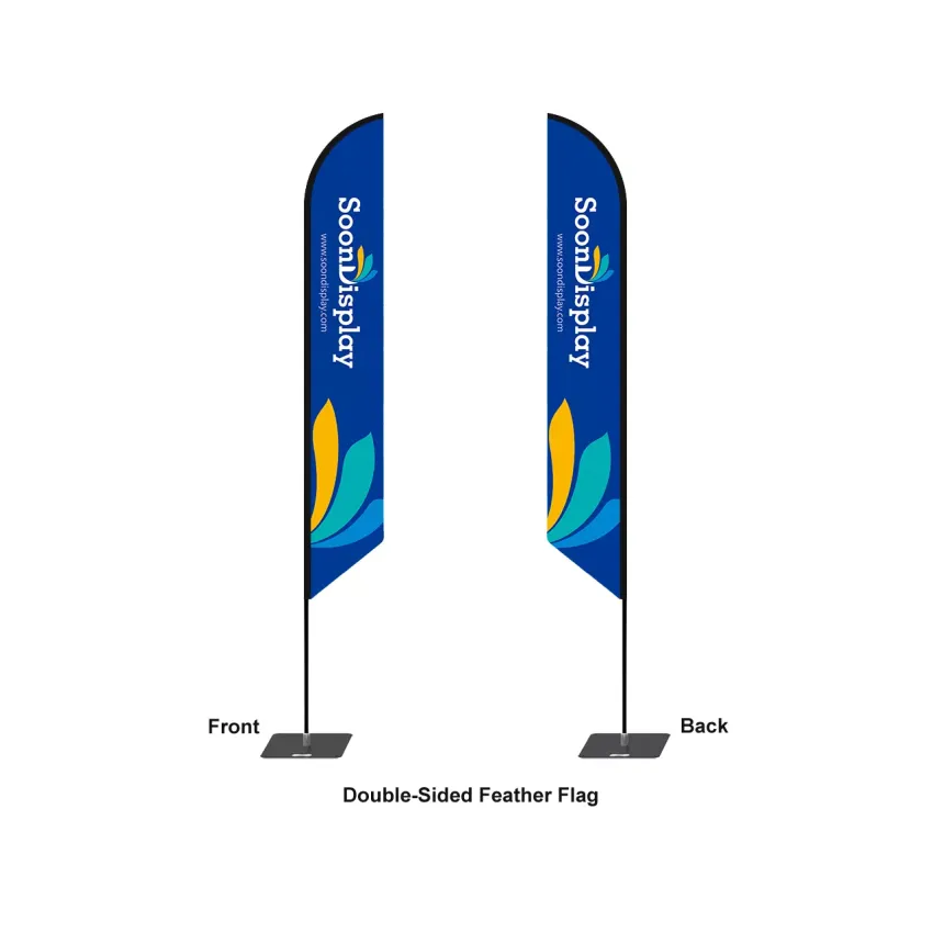Custom Feather Flag with Pole Kit – Single or Double-Sided