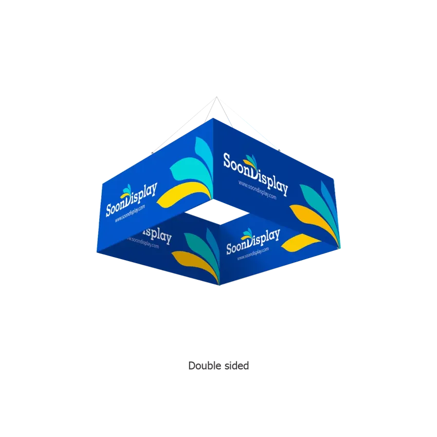 Custom Square Hanging Sign – Overhead Trade Show Sign