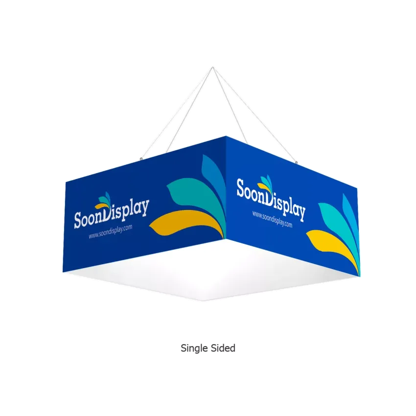 Custom Square Hanging Sign – Overhead Trade Show Sign
