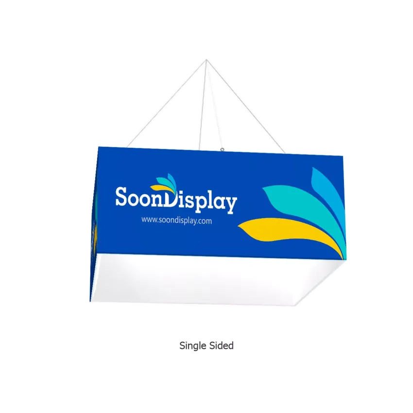 Custom Square Hanging Sign – Overhead Trade Show Sign