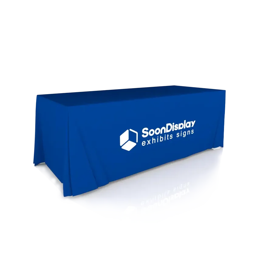 Custom Table Throws with Logo – 4ft / 6ft / 8ft