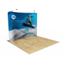 10ft Curved Tension Fabric Display – 10x8 Curved Trade Show Backdrop