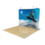 10ft Curved Tension Fabric Display – 10x8 Curved Trade Show Backdrop