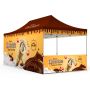 10x20ft Custom Canopy Tent Package with Full Back Wall & Half Side Walls