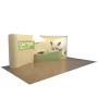20ft Curved Tension Fabric Display – 20ft Curved Trade Show Backdrop for 10x20 Booths