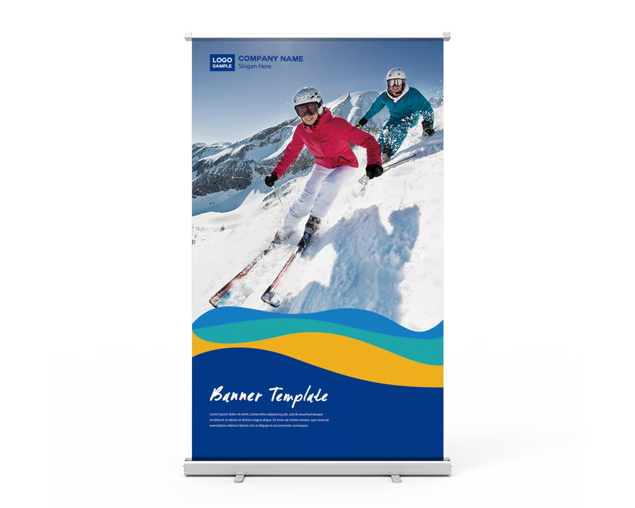Retractable banner stand